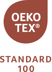 Etiqueta Oeko-Tex Standard 100 de textiles libres de tóxicos.